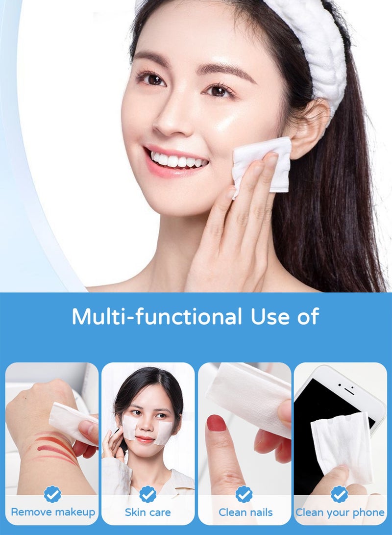 روعة 180 عدد لوسائد ماكياج القابلة للتصرف منصات منخفضة الحساسية خالية من الطفوف تنظيف ماكياج إزالة لوسائد القطن للوجه - Image 4